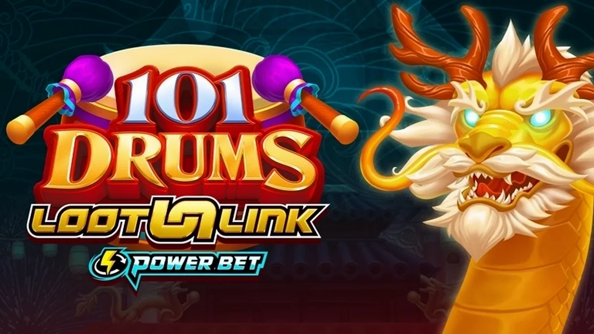 Tampilan layar permainan slot 101 Drums pada perangkat seluler